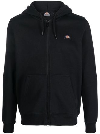 Dickies logo-patch long-sleeve hoodie - Black