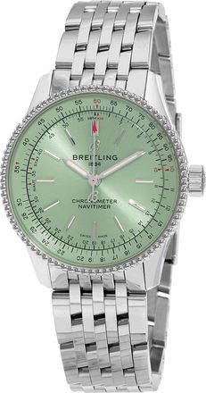 Breitling Pre-owned Breitling Navitimer Automatic Chronometer Green Dial Unisex Watch A17395361L1A1
