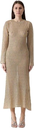 Federica Tosi Kleedjes - Dames - Casual kleedjes - Geel - S - Polyester - Kleedjes