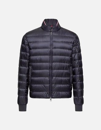 Moncler Mens RIGEL BIKER JACKET - Navy - Size: Regular/42