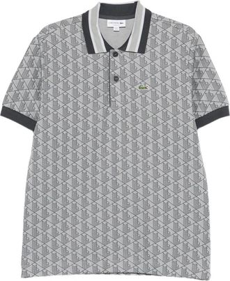 Lacoste Klassieke Monogram Polo met Normale Pasvorm - Heren - Polos - Grijs - M - Tops