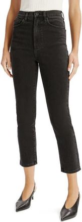 Bardot Heidi Straight Leg II Crop Jeans in Washed Black at Nordstrom, Size 24