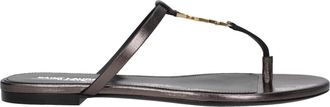 Saint Laurent Infradito Donna Pelle Marrone/Bronzo