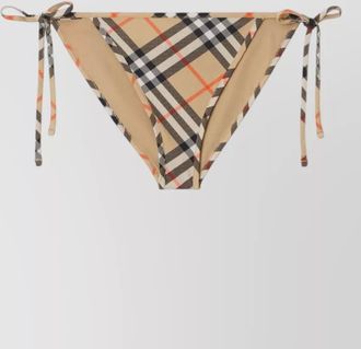 Burberry check triangle bikini brief tie side straps