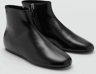 Mango Stivaletti bassi zip nero - Donna - 36 - MANGO