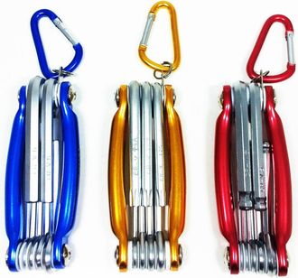 Trade Shop Trade Shop - Kit Set 24 Pezzi Chiavini Pieghevoli Torx Forati Esagonali Sferici Ball Point