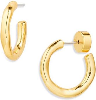 Nordstrom Demi Fine Molten Hoop Earrings in 14K Gold Plated at Nordstrom