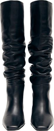 Alohas Womens Knee-High Boots Kalila Black Leather