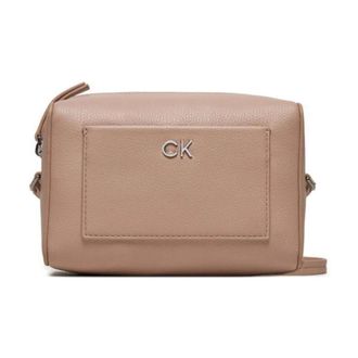 Calvin Klein Tassen, Dames, Beige, ONE Size, Leer, Daily Camera Bag