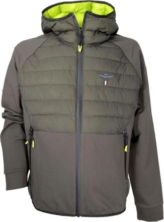 Aeronautica Militaire Stijl Hoodie Groen - Heren - Winterjassen - Groen - XL - Polyester - Jassen