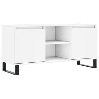 Berkfield Home TV Cabinet White 104x35x50 cm Engineered Wood | Size: 104 x 35 x 50 cm