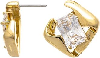 Rivka Friedman 18K Plated Cz Statement Earrings