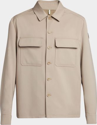 Moncler Mens Two-Pocket Casual Button-Down Shirt