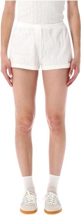 Sporty & Rich Terry Cloth Shorts - Dames - Bermuda - Wit - S - Katoen - Korte Broeken