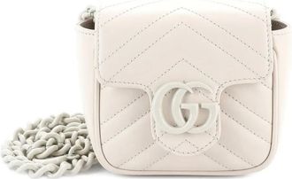 Gucci GG Marmont Flap Matelasse Leather Mini belt bag - Beige