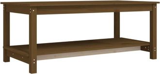 vidaXL Coffee Table Honey Brown 110x55x45 cm Solid Wood Pine Vidaxl