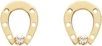 Aliita Mini Horseshoe Brillante - Dames - Oorbellen - Geel - ONE Size - Accessoires