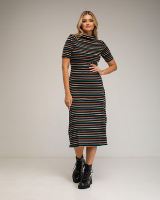 Tantra Gestreepte midi-jurk