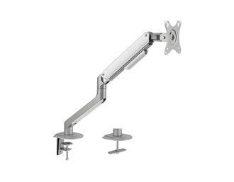 OEM Soporte De Escritorio Plateado Para Monitor, Resorte Mec&aacute;nico Incorporado, Herrajes Solidhand-ds01