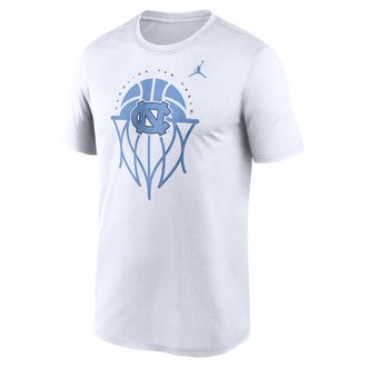 Nike Jordan Mens North Carolina Legend Basketball Icon Jordan Dri-FIT College T-Shirt in White | NKGK10ANCN-1NT