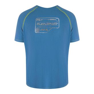 Plein Sport Prestatie Korte Mouw Logo T-shirt in Teal