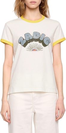 Zadig&Voltaire Logo Graphic Ringer Tee in Judo at Nordstrom, Size Small