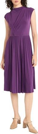Maggy London Pleated Midi Dress in Plum at Nordstrom Rack, Size 18 (Similar To 16W)