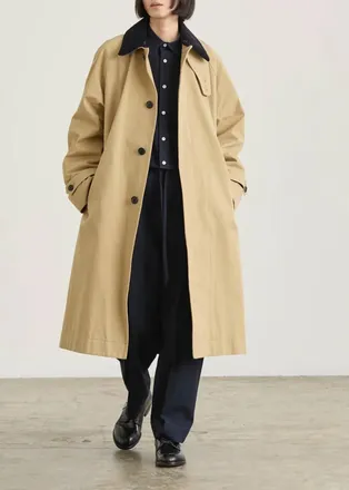 Nicholson & Nicholson Figaro Chino Coat In Beige