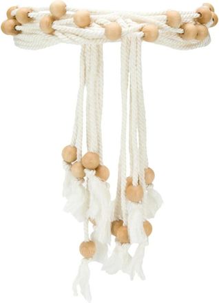 Philosophy di Lorenzo Serafini Beaded Knotted Tassel Belt - Dames - Riemen - Beige - XS - Katoen - Accessoires