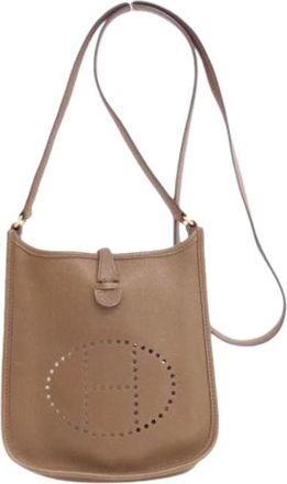 Herm&egrave;s Pre-owned Vintage Shoulder Bag - Dames - Vintage Schoudertas - Bruin - ONE Size - Leer - Vintage