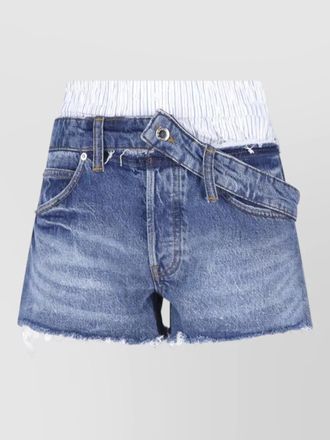 Alexander Wang straight shorts belt loops back pockets