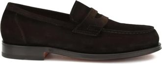Santoni Mocassini in pelle scamosciata - Marrone