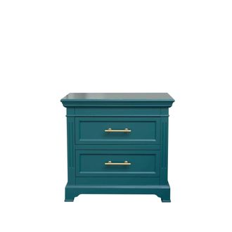 Melody Maison 2 Drawer Large Teal Bedside Table
