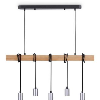 Paco Home Paco Home - L&aacute;mpara De Suspensi&oacute;n Colgante Sal&oacute;n Comedor Cocina Vintage E27 Cromo, L&aacute;mpara Colgante 5xe27