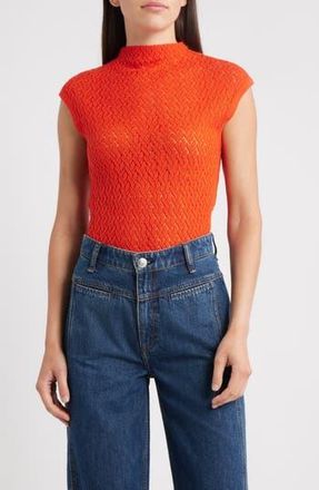 Rag & Bone Tana Cap Sleeve Sweater in Bright Orange at Nordstrom Rack, Size Xx-Small