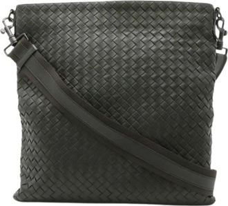 Bottega Veneta Pre-owned Intrecciato Schoudertas - Dames - Vintage Schoudertas - Groen - ONE Size - Leer - Vintage