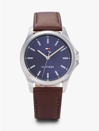 Tommy Hilfiger Mens 43MM Leather Strap Sport Watch - Brown