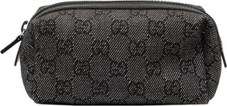 Gucci Tweedelige Gg Denim Make-up Tas