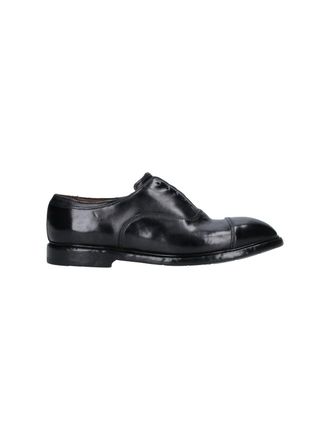 Premiata Black Abner Worn-Effect Leather Derby Shoes