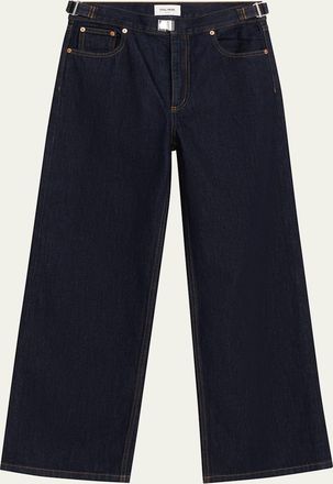 Still Here Buckle Wide-Leg Jeans