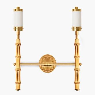 Mrs. Alice Wooden Rechargeable Double Wall Light in Neutral at Nordstrom