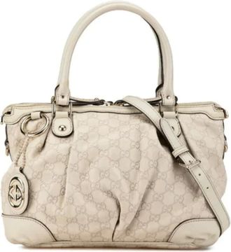 Gucci Pre-owned Handbags, female, Beige, Size: ONE SIZE Pre-owned Leather gucci-bags