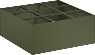 vidaXL Macetero De Jard&iacute;n Verde Oliva 100 X 100 X 20 Cm Vidaxl