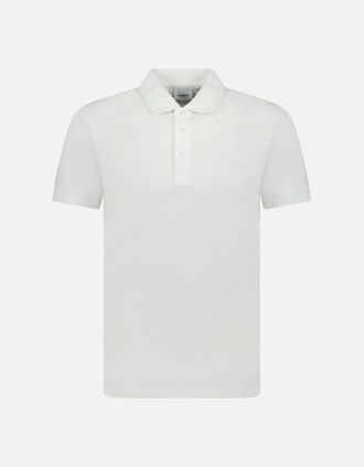 Burberry Mens Burberry Hartford Embossed Logo Polo White - Size: 36