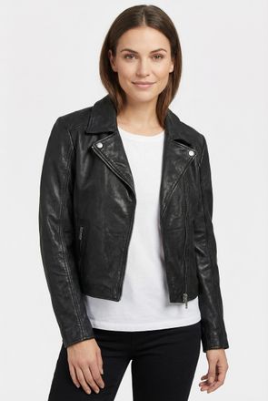 Mauritius Lederjacke MAURITIUS MWKalea, Damen, Gr. 4XL (48), schwarz, Obermaterial: 100% Schafsleder. Futter: 100% Baumwolle. &Auml;rmelfutter: 100% Polyester, unifa