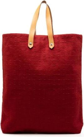 Herm&egrave;s Pre-owned Tote Bags, female, Red, Size: ONE SIZE Pre-owned Canvas Tote