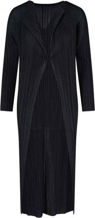 Issey Miyake Minimalist Black Jacket With Classic Cut And Zipper Closure