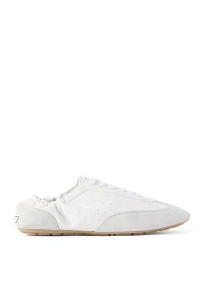 Saint Laurent Lewis Suede and Full-Grain Leather Sneakers