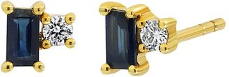 Bony Levy 18K 1.02 Ct. Tw. Diamond & Sapphire Earrings