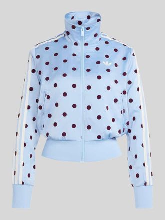 adidas Originals Regular Fit Trainingsjacke mit Polka Dots Modell TT TRACK TOP in Hellblau, Gr&ouml;&szlig;e XS